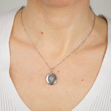 Diamond Locket Pendant on 46cm Chain in Sterling Silver
