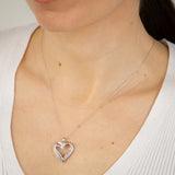 1/6 Carat Diamond Heart Pendant on 45cm Chain in Sterling Silver