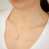 Diamond Trilogy Pendant on 45cm Chain in Sterling Silver