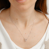 Diamond Pendant on 46cm Chain in Sterling Silver