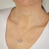 Diamond Pendant on 45cm Chain in Sterling Silver