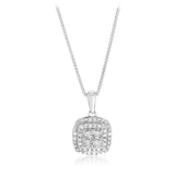 Diamond Pendant in Sterling Silver