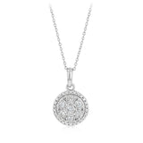 0.45 Carat Diamond Stud Earrings and Pendant on 45cm Chain Set in Sterling Silver