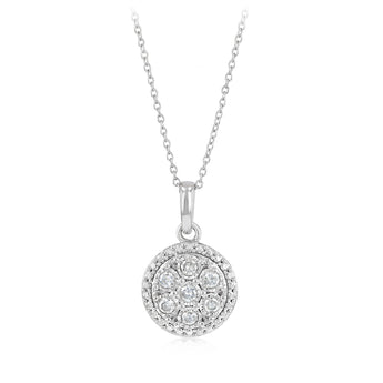 0.45 Carat Diamond Stud Earrings and Pendant on 45cm Chain Set in Sterling Silver