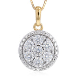 0.45 Carat Diamond Stud Earrings and Pendant on Chain Set in Gold Plated Sterling Silver