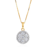 0.45 Carat Diamond Stud Earrings and Pendant on Chain Set in Gold Plated Sterling Silver