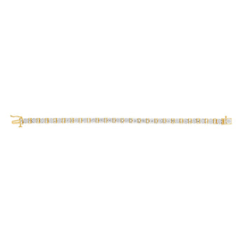 1/5 Carat Diamond 19cm Bracelet in Gold Plated Sterling Silver