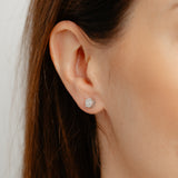 1/10 Carat Diamond Stud Earrings in Sterling Silver