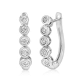 Diamond Hoop Earrings in Sterling Silver