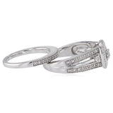 1/4 Carat Diamond 2-Ring Bridal Set in Sterling Silver