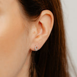 Diamond Stud Earrings in Sterling Silver