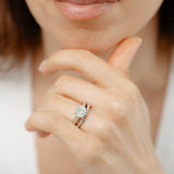 1/5 Carat Diamond 2-Ring Bridal Set i n Sterling Silver
