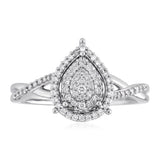 1/5 Carat Diamond Ring in Sterling Silver