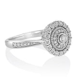 24 Diamonds Ring in Sterling Silver