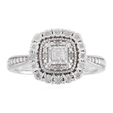 21 Diamonds Ring in Sterling Silver