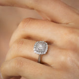 21 Diamonds Ring in Sterling Silver