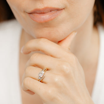 1/5 Carat Diamond Ring in Gold Plated Sterling Silver