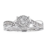 1/6 Carat Diamond Ring in Sterling Silver