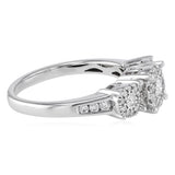 0.45 Carat Diamond Ring in Sterling Silver