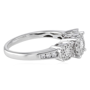 0.45 Carat Diamond Ring in Sterling Silver