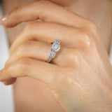 0.45 Carat Diamond Ring in Sterling Silver