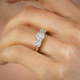 0.45 Carat Diamond Ring in Gold Plated Sterling Silver