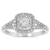 1/4 Carat Diamond Ring in Sterling Silver