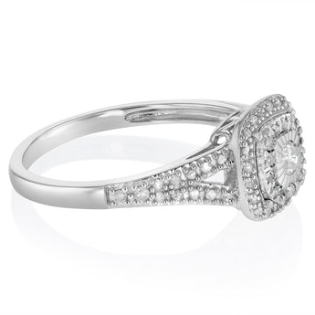 1/4 Carat Diamond Ring in Sterling Silver
