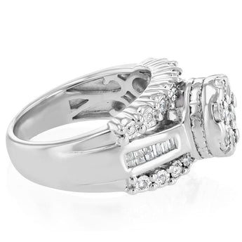 0.45 Carat Diamond Ring in Sterling Silver