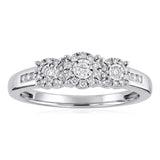 1/5 Carat Diamond Ring in Sterling Silver