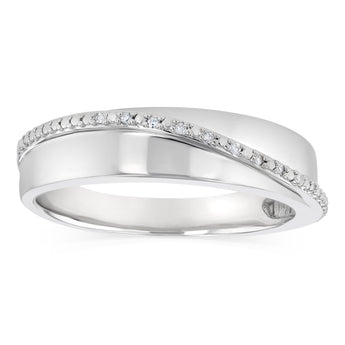 Diamond Gents Ring in Sterling Silver