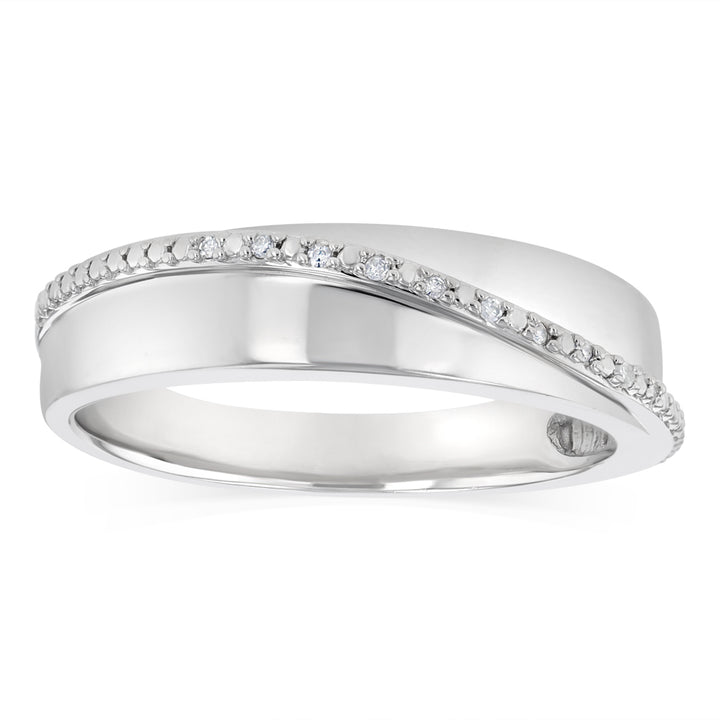 Diamond Gents Ring in Sterling Silver