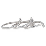 1/10 Carat Diamond 3-Piece Bridal Set in Sterling Silver