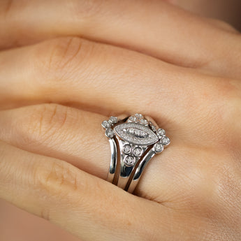 1/10 Carat Diamond 3-Piece Bridal Set in Sterling Silver