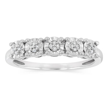 20 Diamonds Ring in Sterling Silver