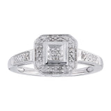 Diamond Ring in Sterling Silver