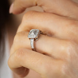 Diamond Ring in Sterling Silver