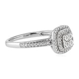 Diamond Ring in Sterling Silver