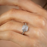 Diamond Ring in Sterling Silver