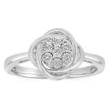 Diamond Ring in Sterling Silver