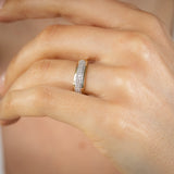 Diamond Ring for Him in Gold Plated Sterling Silver