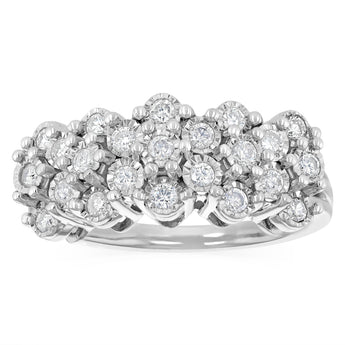 0.45 Carat Diamond Ring in Sterling Silver