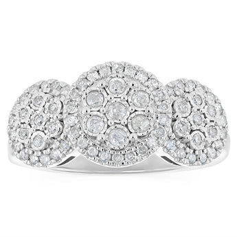 0.45 Carat Diamond Ring in Sterling Silver