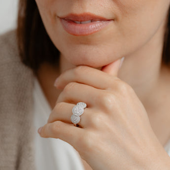 0.45 Carat Diamond Ring in Sterling Silver