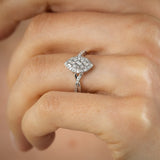 23 Diamonds Ring in Sterling Silver