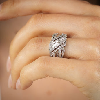 0.45 Carat Diamond Ring in Sterling Silver