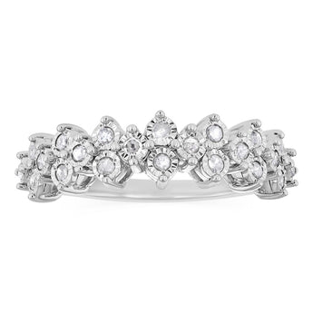 1/4 Carat Diamond Ring in Sterling Silver