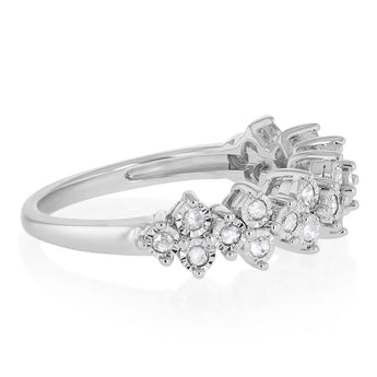 1/4 Carat Diamond Ring in Sterling Silver