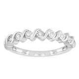 1/10 Carat Diamond Ring in Sterling Silver