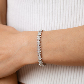 0.45 Carat Diamond Bracelet in Sterling Silver